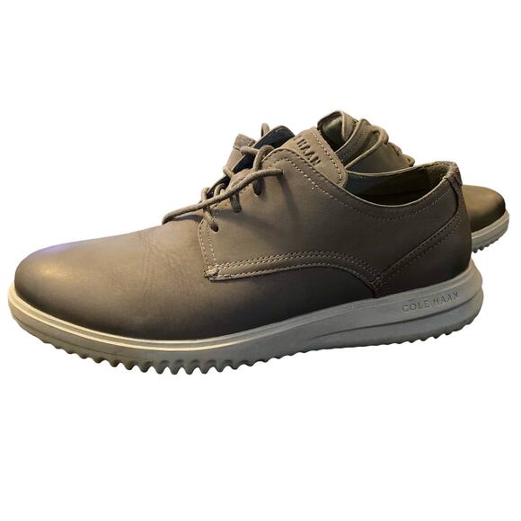 Cole Haan Grand+ Plain Toe Oxfords. men\'s sz 10 shoes, gray leather. main image 5